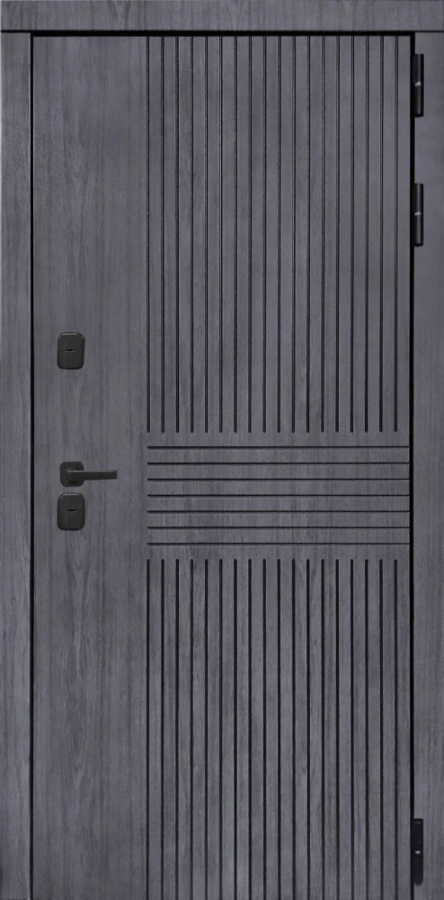 Входная дверь ДвериПРО Берген ФЛЗ-618 Черный кварц DPRO222464 внешняя сторона