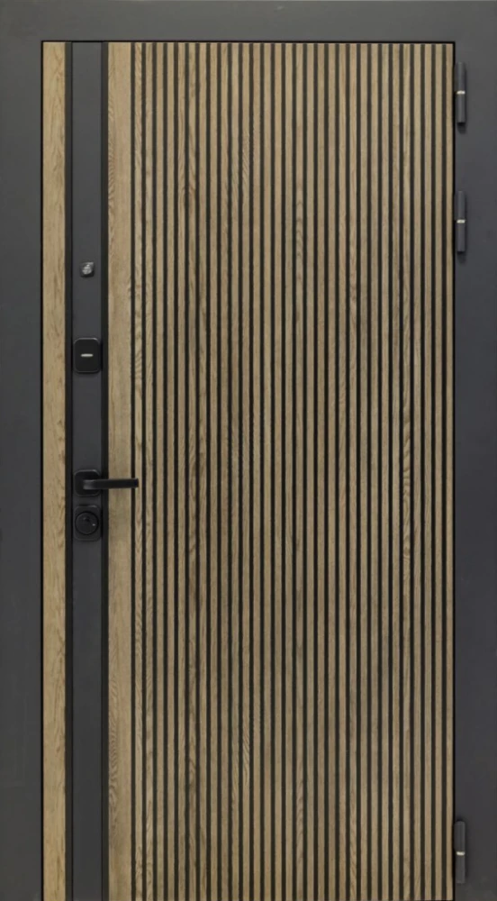 Входная дверь ДвериПРО Rosna Экошпон СБ-3 (16мм, капучино) DPRO198320 внешняя сторона