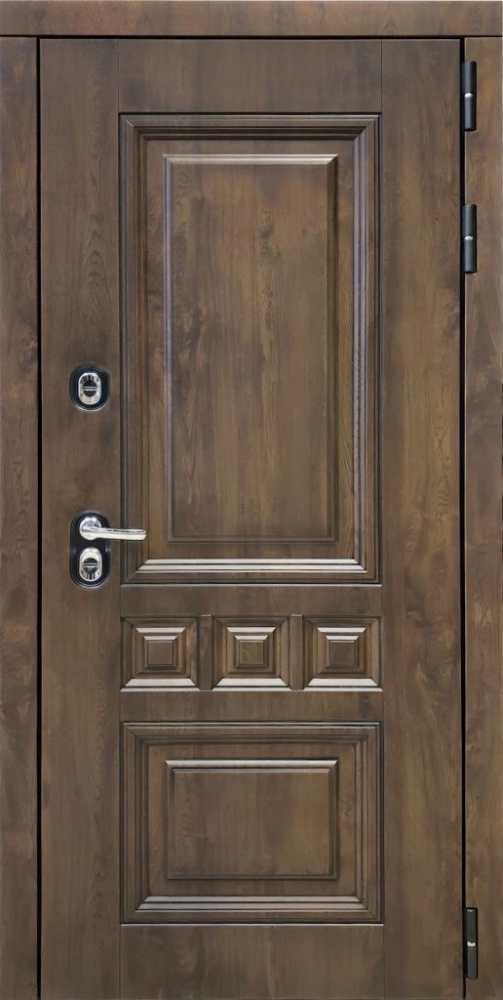 Входная дверь ДвериПРО Аура СБ-1 (ст. белое, 16мм, капучино) DPRO196893 внешняя сторона